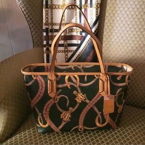 Ralph Lauren Polo Equestrian Caldwell Beltin Medium Tote
